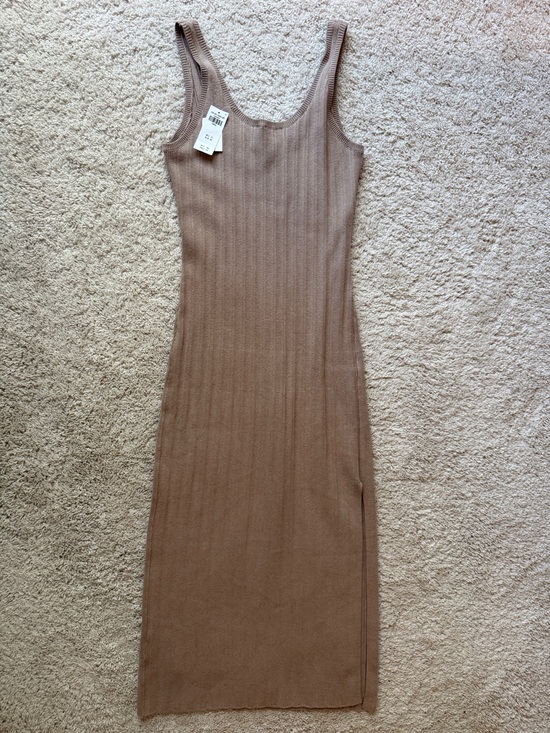 Abercrombie & Fitch Dresses & Skirts - Abercrombie and Fitch Ribbed Tank Midi Dress - Taupe